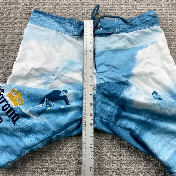 Corona Extra Beer Swim Trunks Men Small S Blue White Bathing Suit Board Shorts - Picture 10 of 12